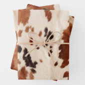 Brown Cream Southwest Cowhide Christmas Geschenkpapier Set (Beispiel)