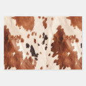Brown Cream Southwest Cowhide Christmas Geschenkpapier Set (Vorderseite)