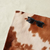 Brown Cream Southwest Cowhide Christmas Strandtuch (Beispiel)