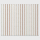 Brown Cream Stripes Birthday Geschenkpapier (Flach)