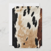 Brown Cream Western Cowhide Brautparty Einladung (Rückseite)