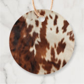 Brown Cream Western Cowhide Geschenkanhänger (Rückseite)