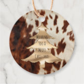 Brown Cream Western Cowhide Geschenkanhänger (Vorderseite)