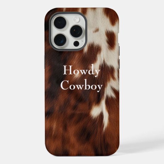 Brown Cream Western Cowhide iPhone Hülle (Rückseite)
