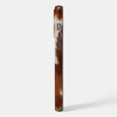 Brown Cream Western Cowhide iPhone Hülle (Linke Seite)