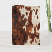 Brown Cream Western Cowhide Karte (Rückseite)