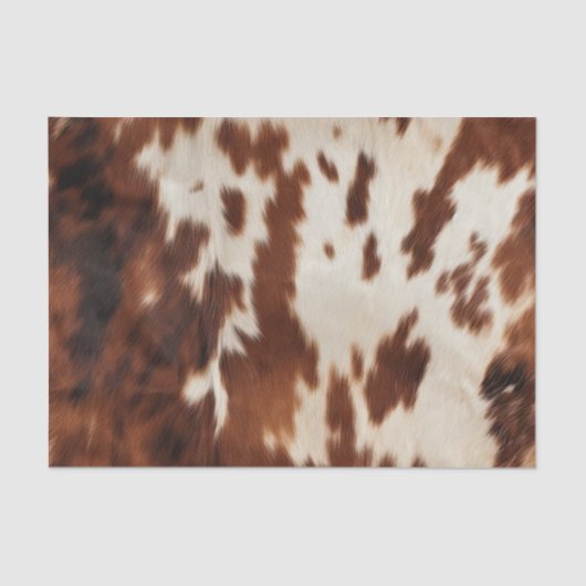 Brown Cream Western Cowhide Seidenpapier (Vorderseite)