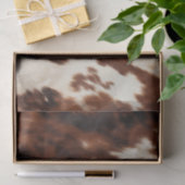 Brown Cream Western Cowhide Seidenpapier (Geschenk)