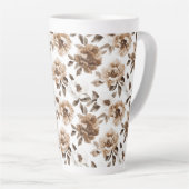Brown Cream White Blume Weihnachten Milchtasse (Rechte Ecke)