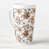 Brown Cream White Blume Weihnachten Milchtasse (Linke Ecke)