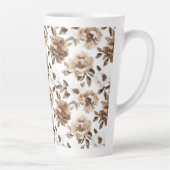 Brown Cream White Blume Weihnachten Milchtasse (Rechts)