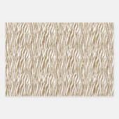 Brown Cream Zebra Animal Print Glitzer Geschenkpapier Set (Vorderseite 2)