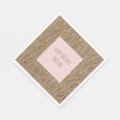 Brown Cream Zebra Animal Print Glitzer Serviette (Ecke)