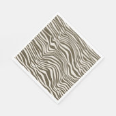 Brown Cream Zebra Print Serviette (Ecke)