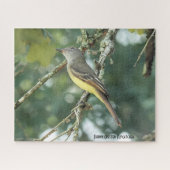 Brown Crested Flycatcher, Vogelliebhaber Puzzle (Horizontal)