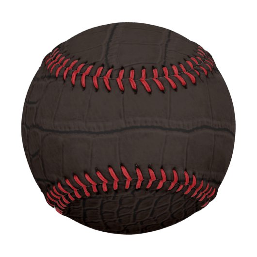 Brown Crocodile Skin Print Baseball (Vorderseite)