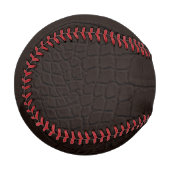 Brown Crocodile Skin Print Baseball (Vorderseite Links)