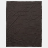 Brown Crocodile Skin Print Fleecedecke (Vorderseite)