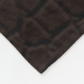 Brown Crocodile Skin Print Fleecedecke (Ecke)