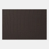 Brown Crocodile Skin Print Geschenkpapier Set (Vorderseite)
