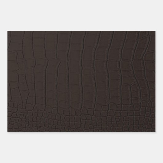 Brown Crocodile Skin Print Geschenkpapier Set (Vorderseite)