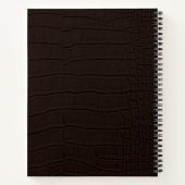 Brown Crocodile Skin Print Notizblock (Rückseite)