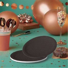 Brown Crocodile Skin Print Pappteller