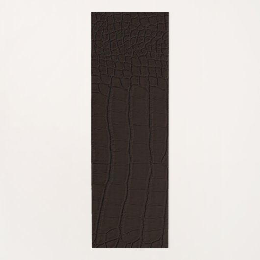Brown Crocodile Skin Print Yogamatte (Vorderseite)