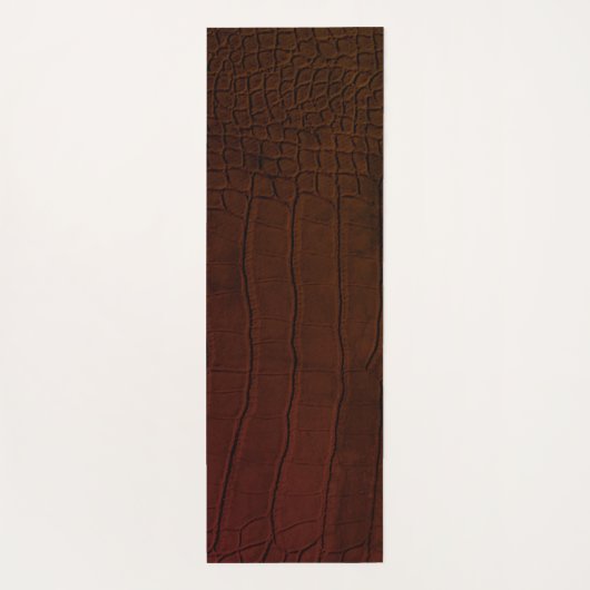 Brown Crocodile Skin Print Yogamatte (Rückseite)