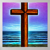 Brown Cross von Waves Poster (Vorne)