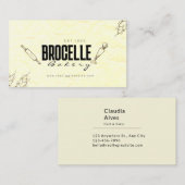 Brown Crumpled Paper Texture Restaurant Bäckerei Visitenkarte (Vorne/Hinten)