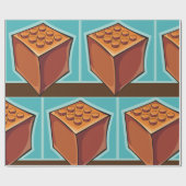 Brown Cube Geschenkpapier (Flach)