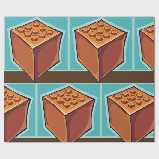 Brown Cube Geschenkpapier (Flach)
