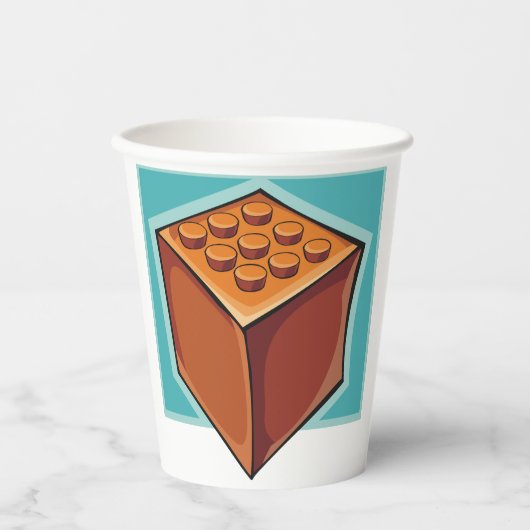 Brown Cube Pappbecher (Vorderseite)