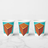 Brown Cube Pappbecher