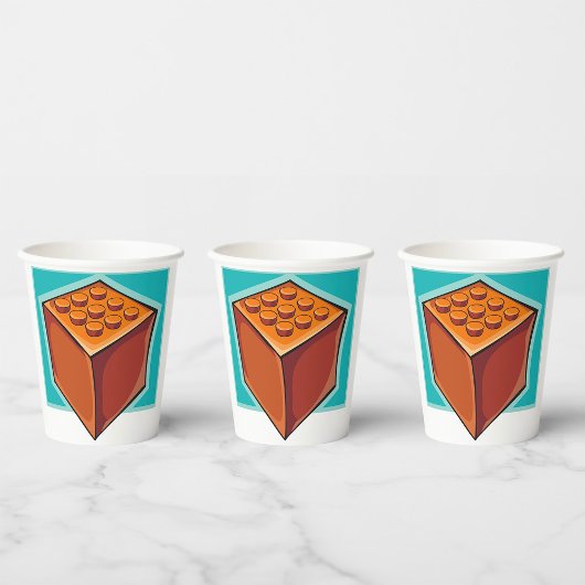 Brown Cube Pappbecher