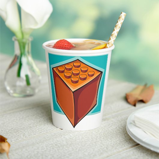 Brown Cube Pappbecher