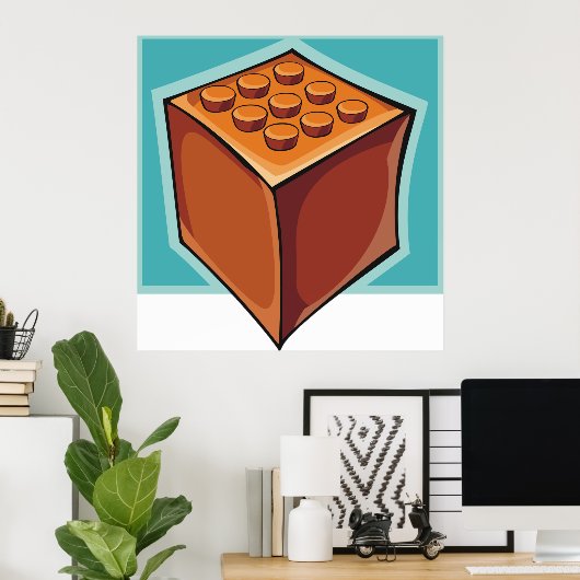 Brown Cube Poster (Heimbüro)
