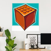 Brown Cube Poster