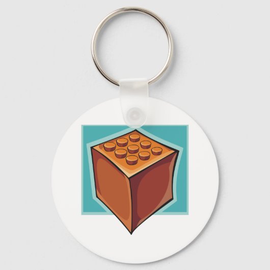 Brown Cube Schlüsselanhänger (Vorderseite)