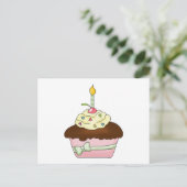 Brown Cupcake Recicard Postkarte (Stehend Vorderseite)