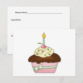 Brown Cupcake Recicard Postkarte (Vorne/Hinten)
