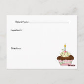 Brown Cupcake Recicard Postkarte (Rückseite)