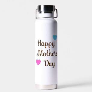 Brown Cursive Typografy Happy Mthers Day, Trinkflasche