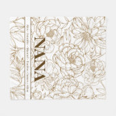 Brown Custom NANA Names Fleecedecke (Vorderseite (Horizontal))