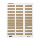 Brown Cute Couple Monogram Heart Return Address (Vorne)