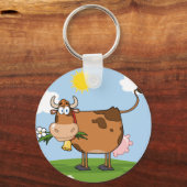 Brown Dairy Cow Schlüsselanhänger (Vorderseite)