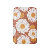 Brown Daisis: Muster nahtloser Blume Badematte (Vorderseite Vertikal)
