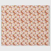 Brown Daisis: Muster nahtloser Blume Geschenkpapier (Flach)