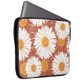 Brown Daisis: Muster nahtloser Blume Laptopschutzhülle (Vorne Rechts)